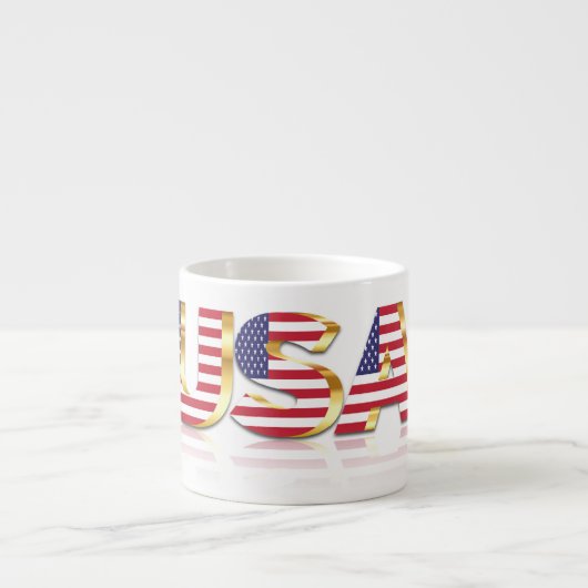 Verenigde Staten van Amerika Flag Espresso Cup Ver Kop (Voorkant)