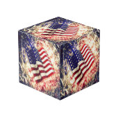 Verenigde Staten van Amerika Flag Photo Cube Kubus (Voorkant hoekig)