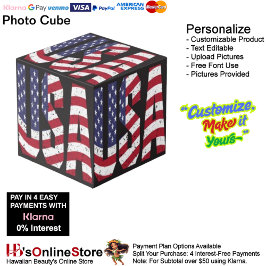Verenigde Staten van Amerika Flag Photo Cube Kubus