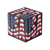 Verenigde Staten van Amerika Flag Photo Cube Kubus (Achter hoekig)