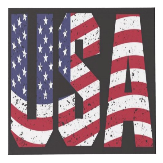 Verenigde Staten van Amerika Flag Photo Cube Kubus (Voorkant)