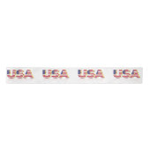 Verenigde Staten van Amerika Flag Ribbon Satijnen Lint (Voorkant)