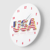 Verenigde Staten van Amerika Flag Wall Clock Grote Klok (Hoek)