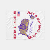 Verenigde Staten van Amerika Fleece Deken (Voorkant (Horizontaal))