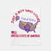 Verenigde Staten van Amerika Fleece Deken (Voorkant)