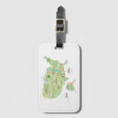 Verenigde Staten van Amerika Geïllustreerde kaart Bagagelabel (Voorkant (verticaal))