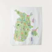 Verenigde Staten van Amerika Geïllustreerde kaart Wandkleed (Voorkant)