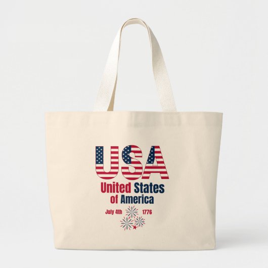 Verenigde Staten van Amerika Grote Tote Bag (Voorkant)
