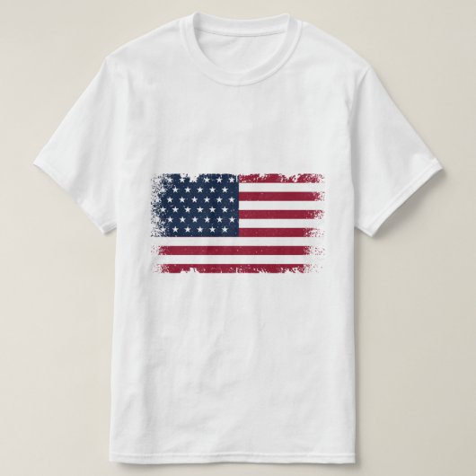 Verenigde Staten van Amerika Grunge Vector Vlag T-shirt (Design voorkant)
