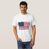 Verenigde Staten van Amerika Grunge Vector Vlag T-shirt (Voorkant volledig)