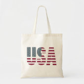 Verenigde Staten van Amerika in het Rode Witte en  Tote Bag (Voorkant)