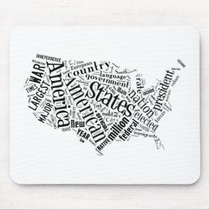 Verenigde Staten van Amerika in Tagxedo Muismat