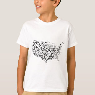Verenigde Staten van Amerika in Tagxedo T-shirt