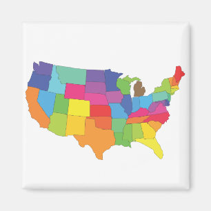 Verenigde Staten van Amerika kaart Magneet