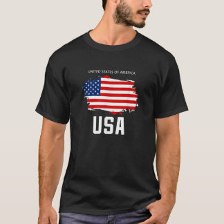 Verenigde Staten van Amerika Kaarten 4 juli T-shirt
