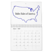 Verenigde Staten van Amerika Kalender (Mar 2027)