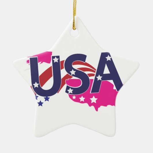 Verenigde Staten van Amerika Keramisch Ornament (Voorkant)