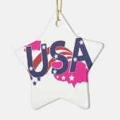 Verenigde Staten van Amerika Keramisch Ornament (Links)
