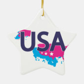 Verenigde Staten van Amerika Keramisch Ornament (Achterkant)