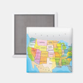Verenigde Staten van Amerika Magneet (Voorkant / Achterkant)