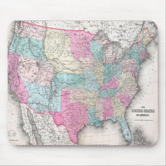 Verenigde Staten van Amerika Map (1857) Muismat