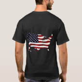 VERENIGDE STATEN VAN AMERIKA MAP EN VLAG T-SHIRT (Achterkant)