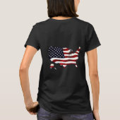 VERENIGDE STATEN VAN AMERIKA MAP EN VLAG T-SHIRT (Achterkant)