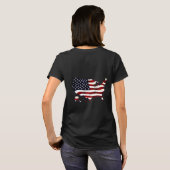 VERENIGDE STATEN VAN AMERIKA MAP EN VLAG T-SHIRT (Achterkant volledig)