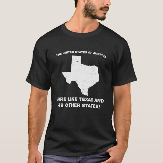 Verenigde Staten van Amerika Meer als Texas en 49 T-shirt (Voorkant)