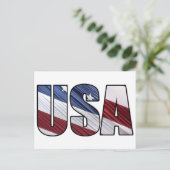 Verenigde Staten van Amerika met de rode witte en  Briefkaart (Staand voorkant)