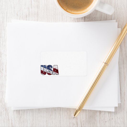 Verenigde Staten van Amerika met de rode witte en  Etiket (Insitu)