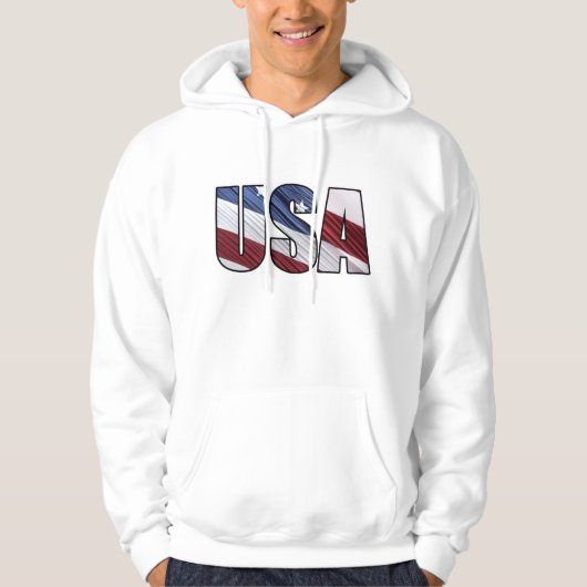 Verenigde Staten van Amerika met de rode witte en  Hoodie (Voorkant)