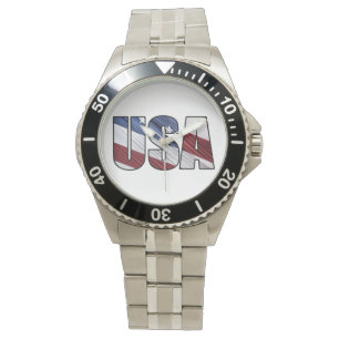 Verenigde Staten van Amerika met de rode witte en  Horloge
