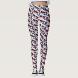 Verenigde Staten van Amerika met de rode witte en  Leggings