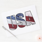 Verenigde Staten van Amerika met de rode witte en  Rechthoekige Sticker (Envelop)