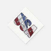 Verenigde Staten van Amerika met de rode witte en  Servet (Hoek)