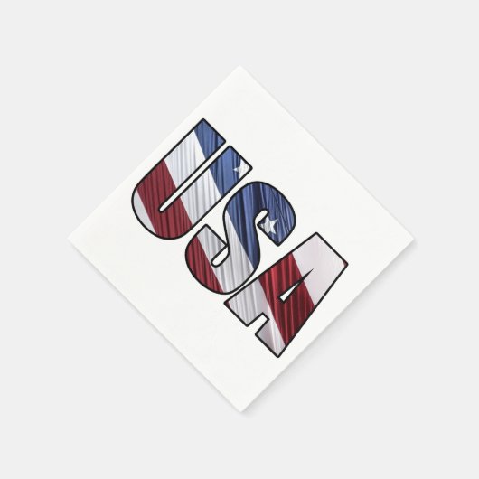 Verenigde Staten van Amerika met de rode witte en Servet (Hoek)