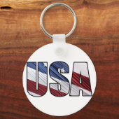 Verenigde Staten van Amerika met de rode witte en  Sleutelhanger (Voorkant)