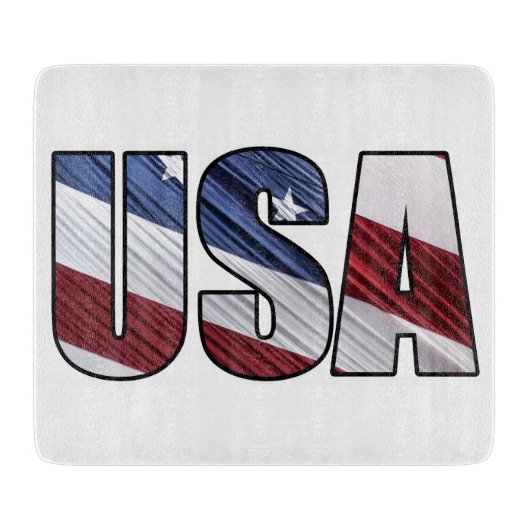 Verenigde Staten van Amerika met de rode witte en Snijplank (Voorkant)