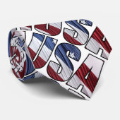 Verenigde Staten van Amerika met de rode witte en  Stropdas (Opgerold)