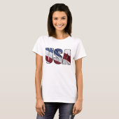 Verenigde Staten van Amerika met de rode witte en  T-shirt (Voorkant volledig)