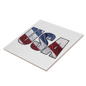 Verenigde Staten van Amerika met de rode witte en Tegeltje (Zijkant)