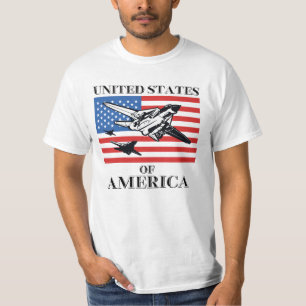Verenigde Staten van Amerika met drie Vogelvliegtu T-shirt