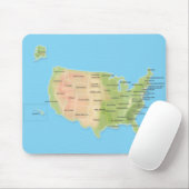 Verenigde Staten van Amerika Muismat (Met muis)