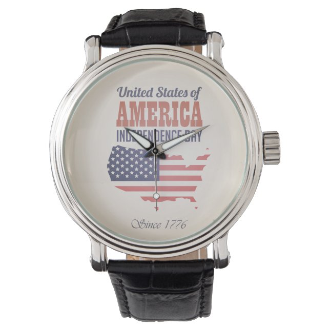 Verenigde Staten van Amerika Onafhankelijkheidsdag Horloge (Voorkant)