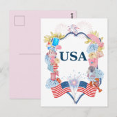Verenigde Staten van Amerika Patriottisch Briefkaart (Voorkant / Achterkant)
