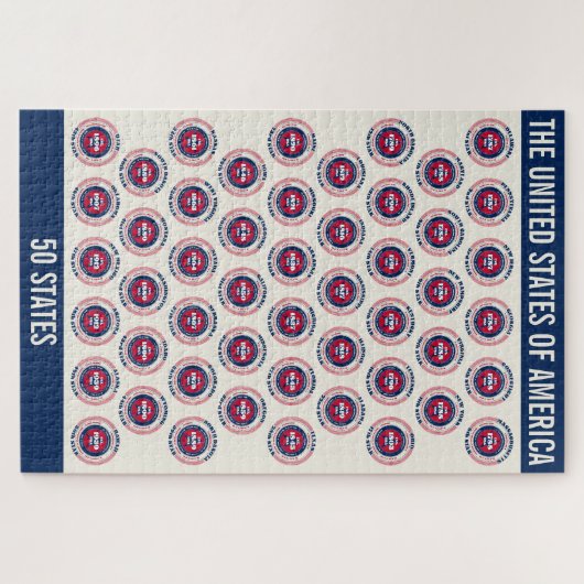 Verenigde Staten van Amerika Patriottische 50 Stat Legpuzzel (Horizontaal)