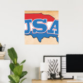 Verenigde Staten van Amerika Poster (Thuiskantoor)