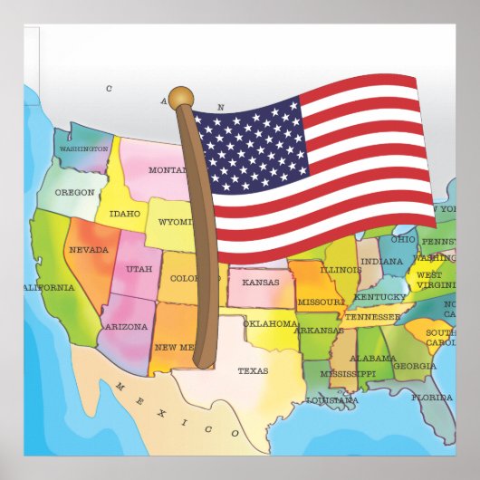 Verenigde Staten van Amerika Poster (Voorkant)