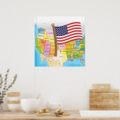 Verenigde Staten van Amerika Poster (Keuken)